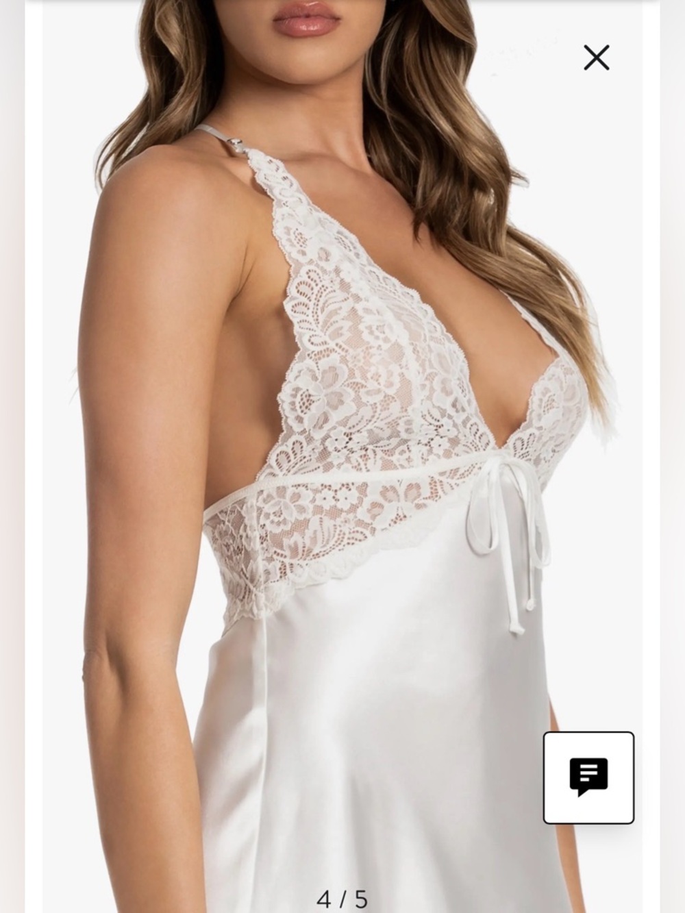 In Bloom by Jonquil Love Story Luxe Satin Halter Chemise Pink Slip & Robe - Picture 4 of 16